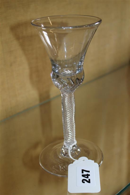 18th century air twist stemmed glass